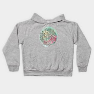 watercolor fox Kids Hoodie